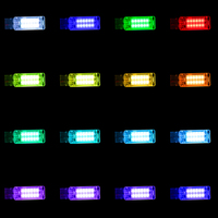Lampes de pied à LED de couleur RVB pour VW Caddy CC EOS Golf Jetta Passat Polo Scirocco Seat Alhambra Skoda Superb, lot de 2