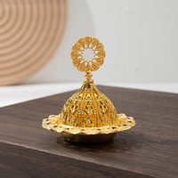 Porte-Encens en Métal Doré Multi-Styles, Décoration Arabe pour Maison à Usage Religieux, pour Brûleur d'Encens du Moyen-Orient