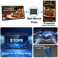 Layar Sentuh Komersial Android 14 KDS Kitchen Display PoE VESA Mount RK3576S 3 TOPS untuk Alur Kerja Dapur Minuman