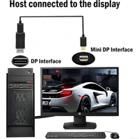 High Quality DisplayPort Male to Mini DP DisplayPort Female Adapter for Displays PC Laptops Monitors