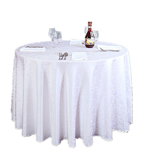 Mantel jacquard blanco de poliéster hilado <span class=keywords><strong>en</strong></span> 100% para <span class=keywords><strong>restaurante</strong></span> de boda de hotel - Product Image 1