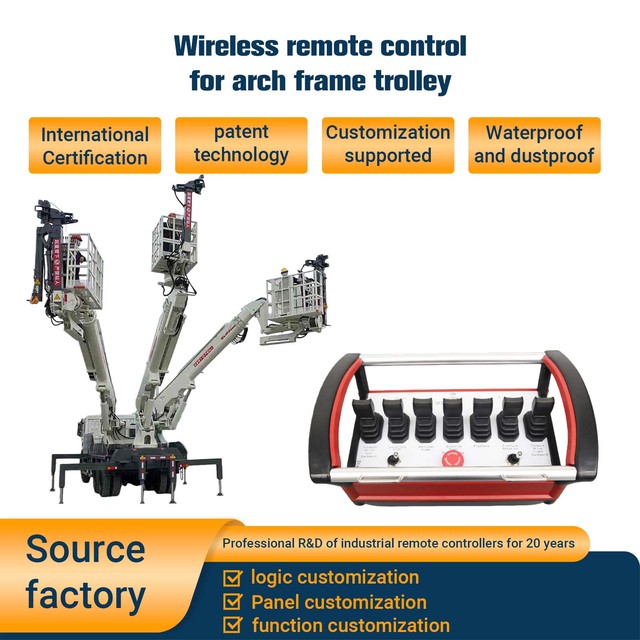 Professional Grade 7-Rod Hydraulic Proportional Wireless Industrial Remote Controller for Engineering Machinery 2-Year Warranty