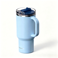 Gobelet isotherme moderne en acier inoxydable 30/40 oz avec couvercle à double mode de consommation, portable et écologique pour le camping