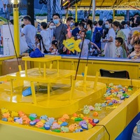 Jeu de fête foraine Tolefun CE pour tous les âges, en plastique, Pesca De Pato Entenfischerei, festival, carnaval, pêche au canard à l'hameçon