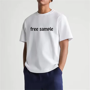 Échantillon Gratuit - T-shirt <span class=keywords><strong>Homme</strong></span> Personnalisé à Épaules Tombantes, Impression sur T-shirt 100% Coton Épais, T-shirt Vierge Blanc - Product Image 1
