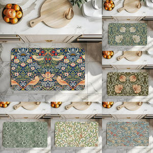 Alfombra de baño rectangular de barro de diatomeas con diseño floral retro de Temu, absorbente, de secado rápido y antideslizante para baño y aseo, en stock. - Product Image 4