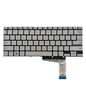 ใหม่แป้นพิมพ์แล็ปท็อปสีเทาเราภาษาอังกฤษสำหรับ <span class=keywords><strong>Asus</strong></span> <span class=keywords><strong>VivoBook</strong></span> 14 <span class=keywords><strong>X1402ZA</strong></span> X1404 X1405 X1403ไม่มี backlit NSK-UAHDSQ 0KNB0-1726US00 01 - Product Image 1