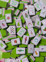 Nuevo Juego de Fichas de Mahjong Personalizadas MERRY-ISH, Fichas de Mahjong Americanas de Lujo, Entretenimiento de 4 Capas, Fichas de Mahjong Navideñas