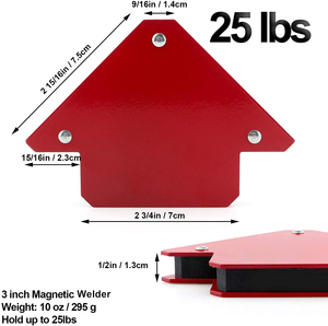 Supporti Magnetici Rossi a Forma di Freccia ad Alta Resistenza, con <span class=keywords><strong>Forza</strong></span> di Trazione di 25/50/75 LBS, Rivestiti in Polvere per Molteplici Angoli - Product Image 2