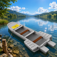 Boîtes de flottation pliables à trois places en LDPE, épaissies et renforcées, auto-vidangeantes, écologiques, recyclables, spacieuses pour le sauvetage