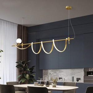 Lámpara Colgante de Diseño Minimalista Posmoderno Nórdico, Lámpara de Tira Larga Creativa Única para Restaurante, Lámparas Colgantes - Product Image 5