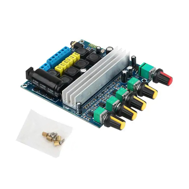 2*50W+100W TPA3116D2 Blue tooth 5.0 HIFI Power Subwoofer Amplifier Board 2.1 Channel Class D Audio Stereo Equalizer Amp