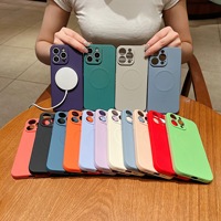 Coques magnétiques en silicone liquide de luxe tendance 2025, type original officiel pour iPhone 16 15 14 13 12 11 Pro Max