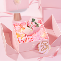 Boîte d'emballage cadeau personnalisée en carton rose clair pour bijoux, offre spéciale