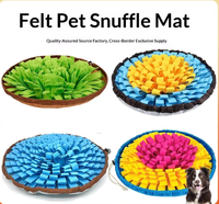 Tapis olfactif pour animaux de compagnie, gamelle à alimentation lente, distributeur de nourriture double usage pour chats et chiens, puzzle alimentaire dissimulé, jouet à mâcher stimulant l'énergie, jouet rond pour chien
