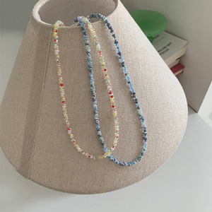 Collier de perles en pierre naturelle colorée, chaîne de clavicule en argent sterling S925, style coréen, doux et sophistiqué, pour un usage quotidien - Product Image 4