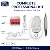 Máquina de Manicura Silenciosa de Baja Vibración, 45000 RPM, Recargable, Inalámbrica, con Pantalla LCD, OEM, ODM, Logotipo Personalizado, Equipo para Salón de Uñas