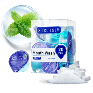 Paquete familiar Aliento fresco Limpieza diaria Refrigeración Menta Sin alcohol Sin azúcar Paquete múltiple portátil Cápsula Jelly Cup Juego de enjuague bucal - Product Image 1