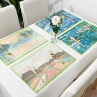 Sets de table personnalisés en gros, élégants, doux, lavables, avec logo, pour la décoration de la maison et des restaurants