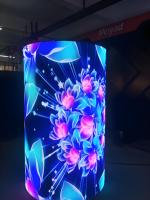 Écran LED flexible en module souple couleur pleine, taille personnalisable, intérieur, VORTEX, avec HDR10 pour applications cylindriques