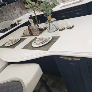 <span class=keywords><strong>Dalle</strong></span> vitrée polie en blanc massif Carrelage mural en <span class=keywords><strong>pierre</strong></span> de quartz artificiel au design moderne Décoration intérieure du salon Grande <span class=keywords><strong>dalle</strong></span> aspect marbre - Product Image 2