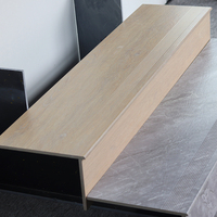 Carrelage d'escalier en porcelaine jaune clair pour l'extérieur et l'intérieur, design beige, prix des marches d'escalier