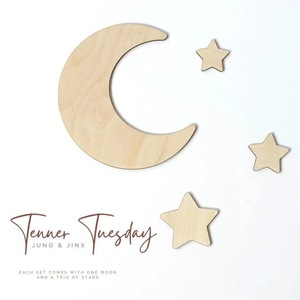 Decoraciones de pared para habitación infantil de estilo nórdico, colgantes de pared con forma de luna y estrella, pegatinas de pared, decoraciones de escena, dormitorio - Product Image 2