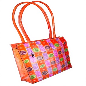 Emboss circle design leather bag Handbags - Product Image 1