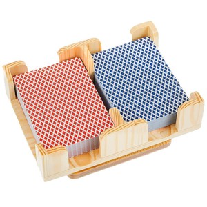 Estante de almacenamiento de cartas de madera para juegos transfronterizos, organizador de cartas de mesa, organizador para el hogar, soporte de cartas de madera - Product Image 5