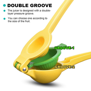 रसोई उपकरण नींबू निचोड़ने धातु का मार्गदर्शन juicer के साथ डबल कटोरा ऑरेंज खट्टे प्रेस - Product Image 5