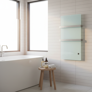 Calentador de Toallas Eléctrico de Pared con Barras para Toallas, <span class=keywords><strong>Panel</strong></span> <span class=keywords><strong>Calefactor</strong></span> de Vidrio para Baño, Impermeable IP34, para Casa, Hotel, Apartamento - Product Image 5