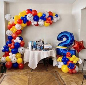 ลูกโป่งสำหรับวันเกิดรูปอุ้งเท้าลูกโป่งสีแดงสีเหลืองสีน้ำเงินสำหรับสุนัขเฝ้ายามในงานปาร์ตี้ธีมละครสัตว์ - Product Image 3