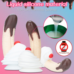 Jouets sexuels pour adultes en gros : Dildo en silicone souple en forme de <span class=keywords><strong>banane</strong></span> pour stimulation du point G féminin - Product Image 5