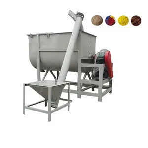 500kg 1000kg 2000kg di nastro orizzontale a spirale miscelatore polvere di polvere secca miscelatore di grano crusca di mais premix mixer mini mangime macchina di miscelazione