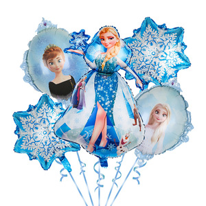 Ensemble de ballons en <span class=keywords><strong>film</strong></span> d'aluminium Aisha-Série Frozen Adventure-Snow Queen Anna-Décoration de ballons pour fête d'anniversaire - Product Image 6