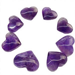 Venta al por mayor de cristal de cuarzo pulido de amatista natural, impermeable, con temática de amor, en forma de globo, piedra preciosa curativa, decoración de corazón, regalo - Product Image 3