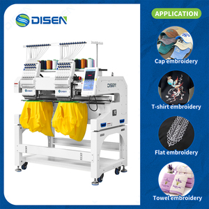 Máquina de Bordar de Doble Cabezal Disen para Gorras, Camisetas y Telas Planas, Máquina de Bordar Digital Profesional de 2 Cabezales para la Industria - Product Image 2