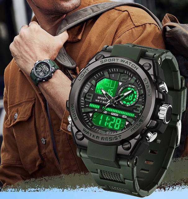 Fashion Luxury Rubber Led Waterproof Digital Mens Sports Watches Wholesale Factory Wristwatch
