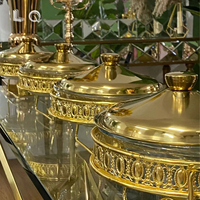 Neues Design Edelstahl-Servierplatten Rund Goldenes Buffet Chafing Warmer Hotel Restaurant Buffet-Set mit Ofenabdeckung