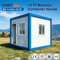 Maison conteneur 10 pieds à construction rapide, maison modulaire en kit, cabane de chantier portable pour logement d'urgence