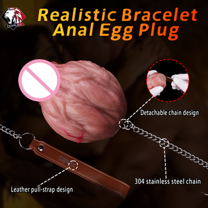 Detachable silicone Anal Plug Prostate <b>Trainer</b> vagina Plugs Sex Toys with metal Traction Chain for Couple Women Men BDSM play - Product Image 2