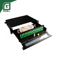 GETEKnet OEM ODM Panneau de brassage optique ODF haute densité 144 288 fibres 18 72 ports Lu 2u SC LC Om4 pour gestion de câbles