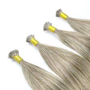 Extension per <span class=keywords><strong>capelli</strong></span> Remy brasiliane personalizzate I punta <span class=keywords><strong>capelli</strong></span> castani grezzi di ferro - Product Image 2