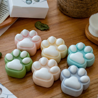Vente chaude de haute qualité Creative Cat's Paw Savon fait à la main Logo privé Nature Ingrédient Riche Mousse Soins de la peau Mignon Savon blanchissant