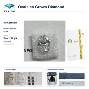 Diamant synthétique ovale en gros, taille excellente, certifié IGI, HPHT/CVD, cultivé en laboratoire pour la fabrication de bijoux de mariage - Product Image 1