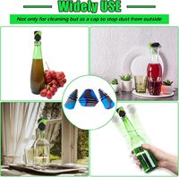 Bouchons de protection en silicone vert pour bouteilles, hermétiques et anti-odeurs, pour verre, plastique et silicone, lot de 3