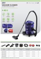 Aspirateur à sec du moyen-orient aspirateur à baril grande capacité 21L 2000W aspirateur à tambour robuste