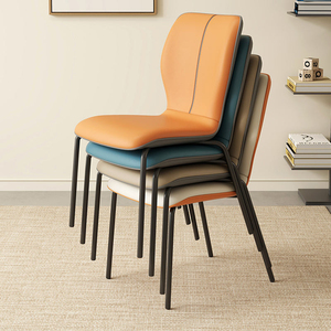 Chaise de salle à manger moderne de luxe léger avec dossier en îlot, design épuré, construction solide, empilable, gain de place, pour usage hôtelier - Product Image 2