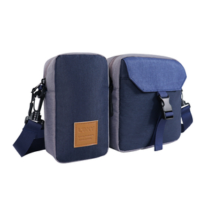 Bolso Bandolera Unisex Ecológico de RPET Poliéster con Asa de Algodón, Cierre de Cremallera y Botones de Colores Personalizados, 26.5x18x6CM - Product Image 6