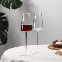 Verre à vin rouge et flûte à champagne en cristal soufflé à la main, ultra-fin, sans plomb, de luxe, en gros